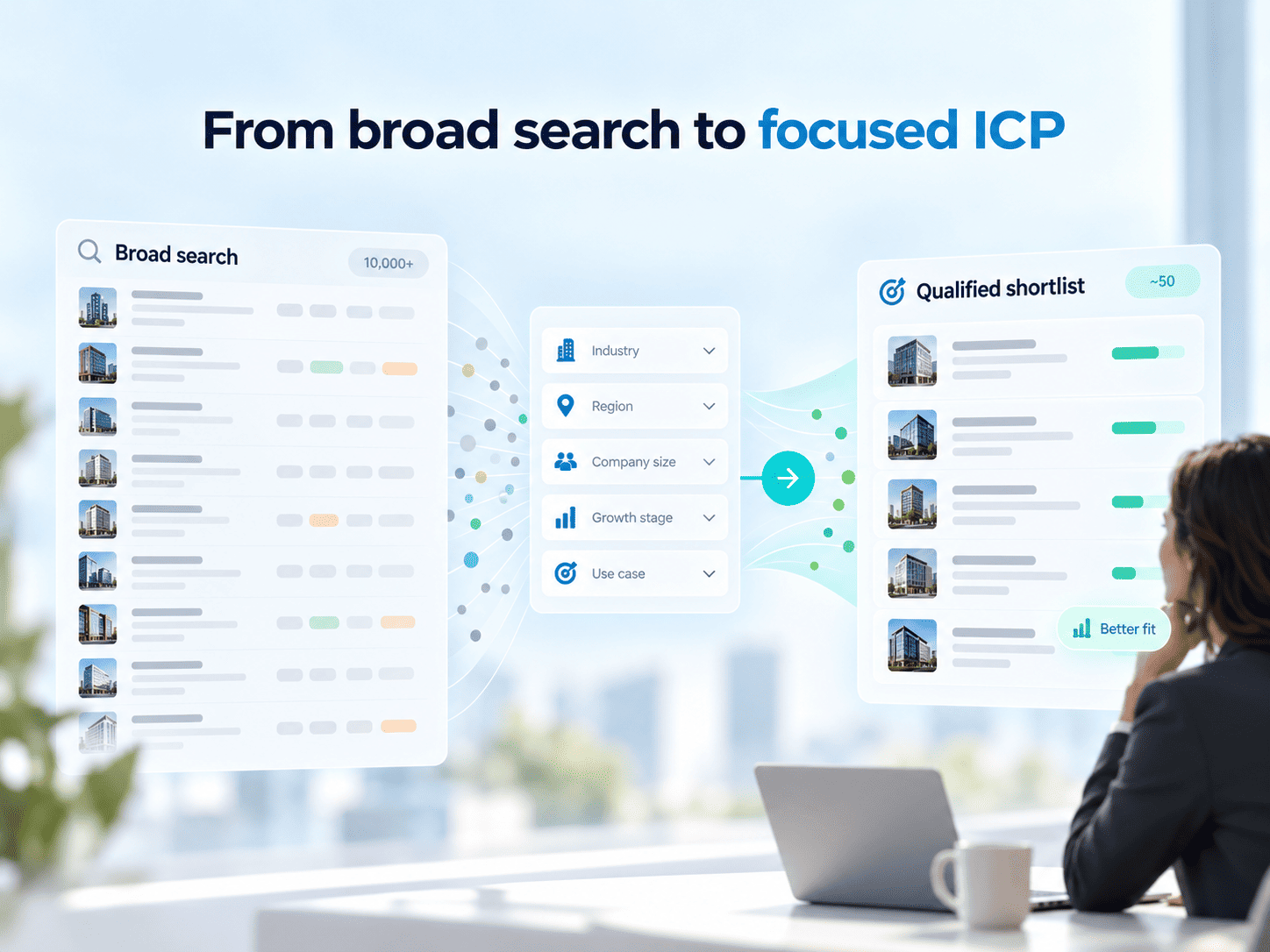 From broad search to focused ICP